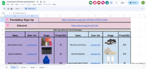 PandaBuy Spreadsheet 11