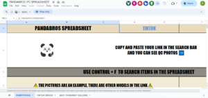 PandaBuy Spreadsheet 14