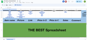PandaBuy Spreadsheet 27